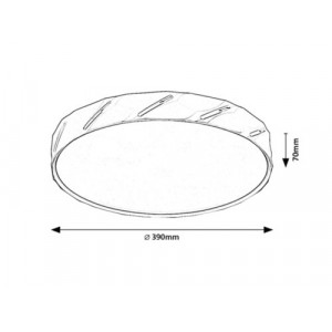Plafoniera Nessira LED 25W metal/acril alb Rabalux