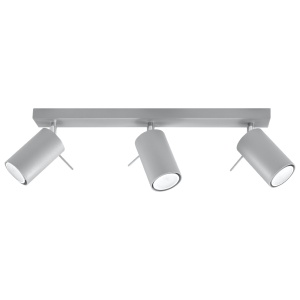Plafoniera Ring 3xGU10 metal gri tubular