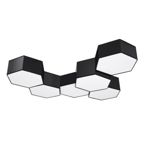 Plafoniera Sunde 13 2xE27 acril negru cube - Img 4