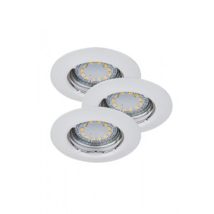 Set 3 spoturi incastrate Lite 3xGU10 metal/acril alb Rabalux RBL1046