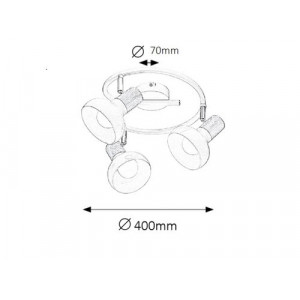 Spot bara Holly 3xE14 metal alb Rabalux
