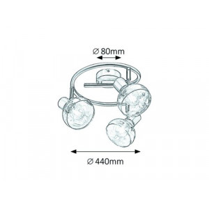 Spot bara Holly 3xE14 metal/sticla auriu/amber Rabalux