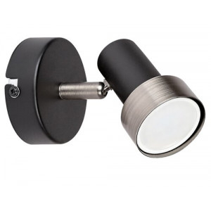Spot bara Konrad 1xGU10 metal negru/argintiu Rabalux