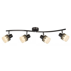 Spot bara Lacey 4xE14 metal/sticla negru/alb Rabalux