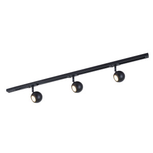 Spot bara Marvi TR Blake 3xGU10 metal negru Italux