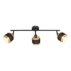 Spot bara Renez 3xE14 metal negru/auriu Italux