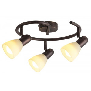 Spot bara Soma 3xE14 metal/sticla maro/crem Rabalux