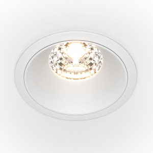 Spot incastrat Alfa LED metal alb Maytoni DL043-01-15W4K-D-RD-W