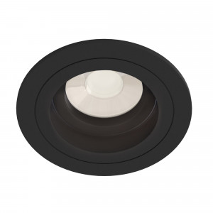Spot incastrat Atom 1xGU10 metal negru rotund Maytoni