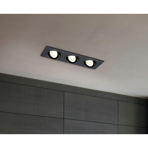 Spot incastrat Atom 3xGU10 metal negru Maytoni