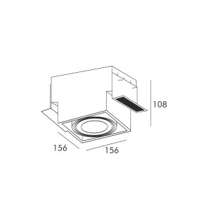 Spot incastrat Oneon Dl 111-1 1xGU10/AR111 metal negru Zuma Line