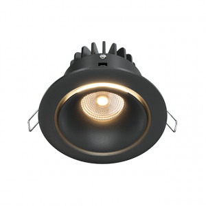Spot incastrat Yin LED metal negru Maytoni DL031-L12W3K-D-B