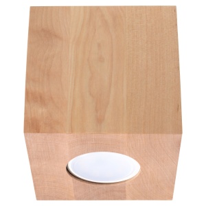 Spot Quad 1xGU10 lemn natural wood patrat