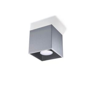 Spot Quad 1xGU10 metal gri patrat - Img 2