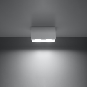 Spot Quad 2xGU10 metal alb rectangular - Img 3