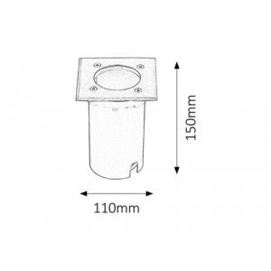 Spot scara incastrat Tacoma 1xGU10 metal/sticla nichel Rabalux