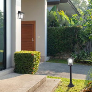 Stalp exterior Taverna 1xE27 metal/acril negru Rabalux