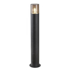 Stalp exterior Teplice 1xE27 metal/acril negru/fumuriu Rabalux