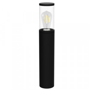 Stalp exterior Wellington LED max 1x60W metal/acril negru/transparent Rabalux RBL7503