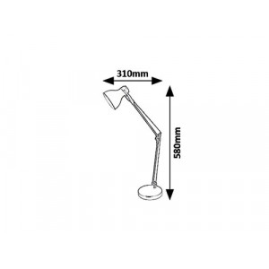 Veioza Carter 1xE14 metal negru Rabalux