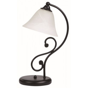 Veioza Dorothea 1xE14 metal/sticla negru/alb Rabalux