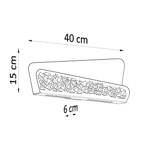Aplica Alize 2xG9 metal/acril alb rectangular - Img 4