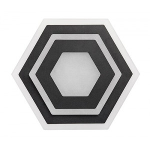 Aplica Bitsi LED 23W metal/acril negru/alb Rabalux