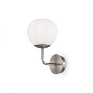 Aplica Erich 1xE14 metal/sticla nichel/alb Maytoni