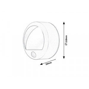 Aplica exterior Amarillo LED 1.5W acril alb Rabalux