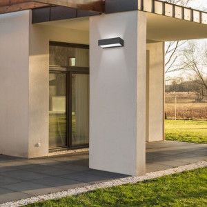 Aplica exterior Halden LED 9W acril negru/alb Rabalux