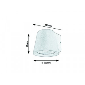 Aplica exterior Mandal 1xGU10 metal/sticla negru/transparent Rabalux