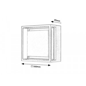 Aplica exterior Mendoza LED 6.5W metal/acril antracit/alb Rabalux