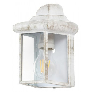 Aplica exterior Norvich 1xE27 metal/sticla alb antichizat Rabalux