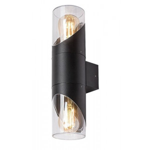 Aplica exterior Novigrad 2xE27 metal/acril negru Rabalux