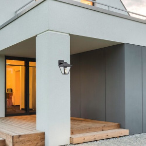 Aplica exterior Paravento 1xE27 metal/sticla negru Rabalux