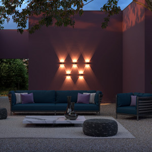 Aplica exterior Strato LED metal negru Maytoni