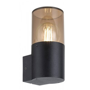 Aplica exterior Teplice 1xE27 metal/acril negru/fumuriu Rabalux