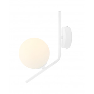 Aplica Gallia 1xE14 metal/sticla alb Aldex