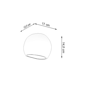 Aplica Globe 1xE27 ceramica alb lucios oval - Img 4