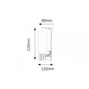 Aplica Jim LED 5W metal/sticla crom/alb Rabalux
