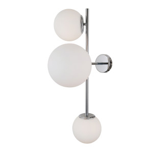 Aplica Vailante 1+2xE27+E14 metal/sticla crom Italux