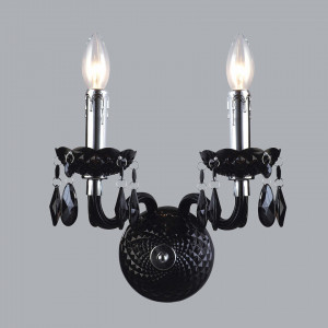 Aplica Whiz 2xE14 metal/acril negru Italux