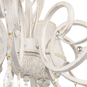 Candelabru Grace metal/textil/cristal alb/auriu Maytoni