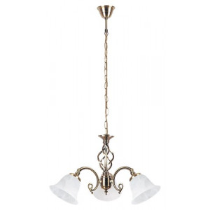 Candelabru Beckworth 3xE14 metal/sticla bronz/alb Rabalux