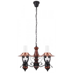 Candelabru Enna 3xE14 metal/lemn/sticla negru Rabalux RBL7860