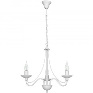 Candelabru Roza 3xE14 metal alb Aldex
