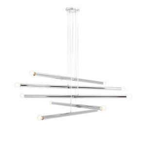 Candelabru Tubo 10xE14 metal crom Aldex