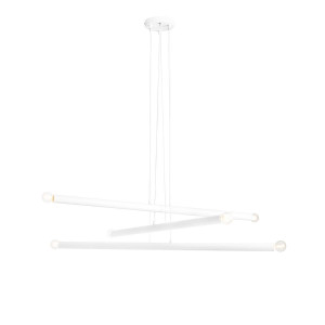 Candelabru Tubo 6xE14 metal alb Aldex