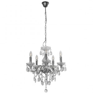 Candelabru Whiz 5xE14 metal/acril crom Italux