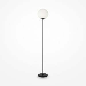 Lampadar Ring 1xE27 metal/sticla negru/alb Maytoni